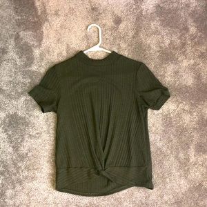 Army green high neck